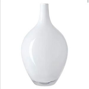 SET OF TWO- IKEA white glass vases